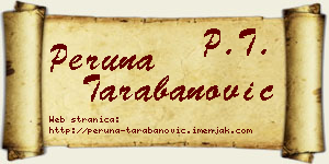 Peruna Tarabanović vizit kartica